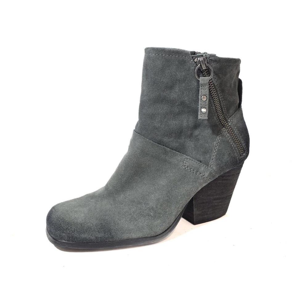 otbt bootie ankle boots booties leather women's shoes zip up sz 8.5